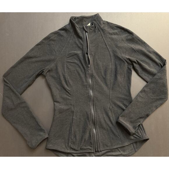 Yogalicious Lux Women’s Full-Zip Jacket Size M – Charcoal Gray, Stretch Athlet - Picture 4 of 10